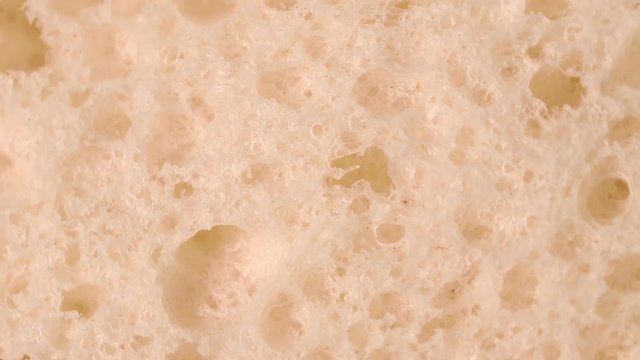 slice of sliced bread closeup revolve around slowly.
