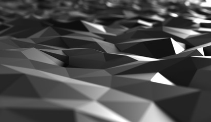  Abstract Polygonal Geometric Triangle Background, 3D illustration. 