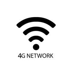 Vector technology icon network sign 4G. Illustration 4g internet symbol in flat line minimalism style. - Vector - Vector