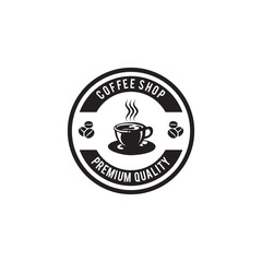 Coffee shop logo design vector template