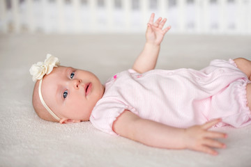 Portrait of pretty baby girl.