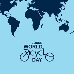 World Bicycle Day Celebration Vector Template Design Illustration