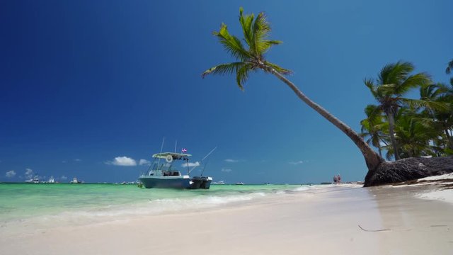 Summer vacation on tropical beach - island and sea. Punta Cana, Dominican Republic