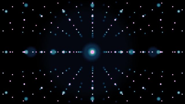 Abstract 3d Spinning Dotted Lines Background Loop/ 4k animation of an abstract background with graphic lines rotating with glow light and seamless looping