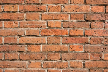 Obraz premium Red brick wall on a sunny day