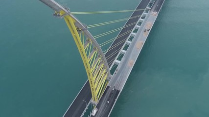 Aerial view of the city of Kuwait. Sheikh Jaber Al Ahmad Bridge Kuwait.