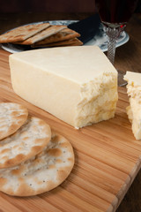 Wensleydale a traditional creamy and crumbly British cheese originally produced the English country...