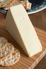 Wensleydale a traditional creamy and crumbly British cheese originally produced the English country of North Yorkshire