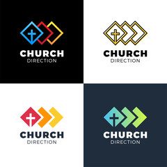 Template christian logo, emblem for school, college, seminary, church, organization
