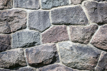 old stone boulder wall granite