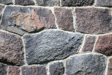 old stone boulder wall granite