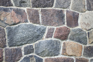 old stone boulder wall granite