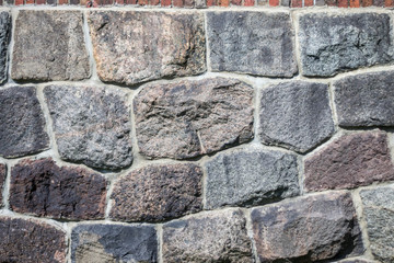 old stone boulder wall granite