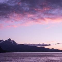 Mount at sunset.