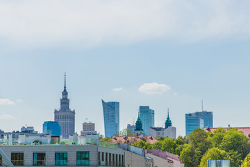 Fototapeta na wymiar A typical view in Warsaw in Poland