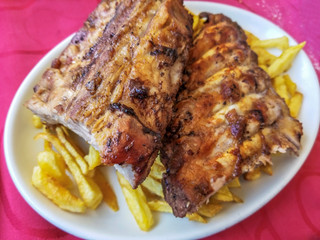 Barbecued pork rib