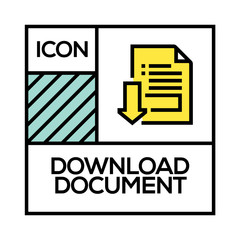 DOWNLOAD DOCUMENT ICON CONCEPT