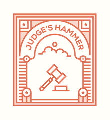 JUDGE'S HAMMER ICON CONCEPT