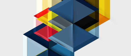 Bright color hexagon geometrical composition background, business presentation template