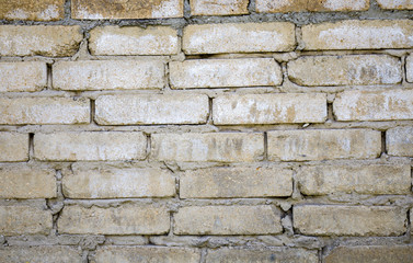 Empty Old Brick Wall Texture. Grungy Wide Brickwall. Grunge Stonewall Background. Abstract Web Banner. Copy Space  for design.
