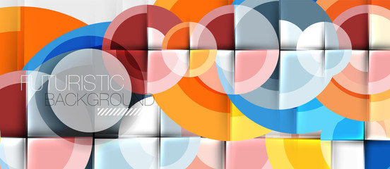 Geometric design abstract background - circles
