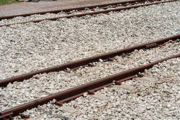 old rusty railway tracks