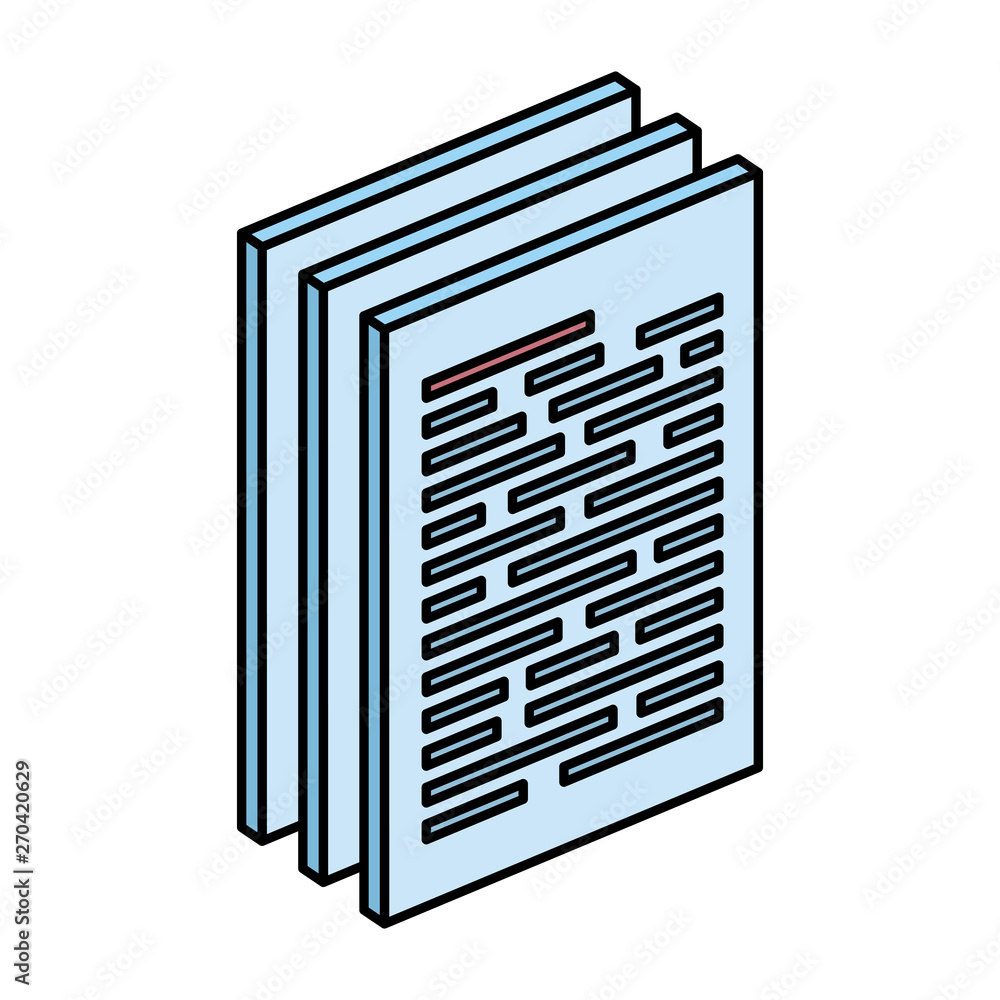 Poster paper document files isolated icon