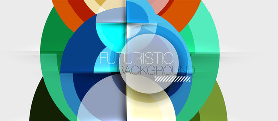 Fototapeta premium Geometric design abstract background - circles