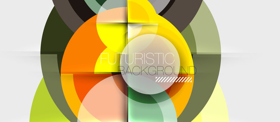 Fototapeta premium Geometric design abstract background - circles