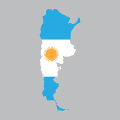 Argentina flag map