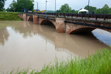 flooding of river embankments reinforcement to delimit the full emilia romagna moderate climatic...