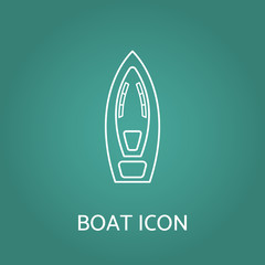 Boat icon. Vector illustration.