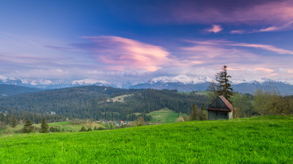 landscape with mountains