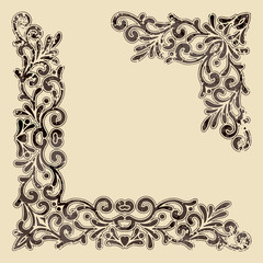 Elegant vintage vector corners