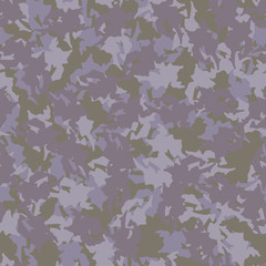 Urban UFO camouflage of various shades of grey, green, violet and pink colors