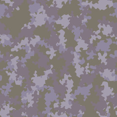 Urban UFO camouflage of various shades of grey, green, violet and pink colors