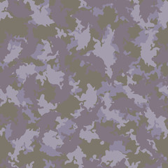 Urban UFO camouflage of various shades of grey, green, violet and pink colors