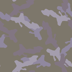 Urban UFO camouflage of various shades of grey, green, violet and pink colors