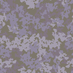 Urban UFO camouflage of various shades of grey, green, violet and pink colors