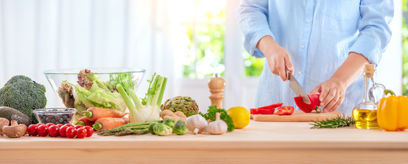 Cooking, food and home concept
