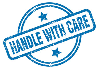 handle with care grunge stamp