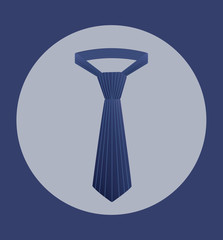 Vector illustration. Blue tie icon.