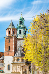 Fototapeta na wymiar Wawel Royal Castle and cathedral in Krakow