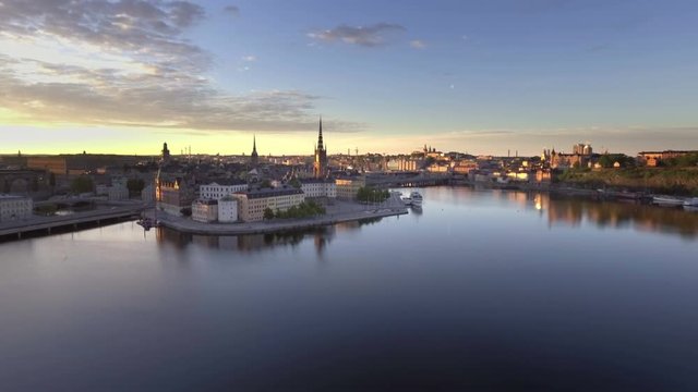 Panorama of Riddarholmen isle in Stockholm