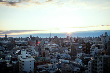 都市、東京、俯瞰、cityscape