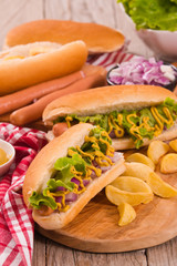 Hot dogs. 