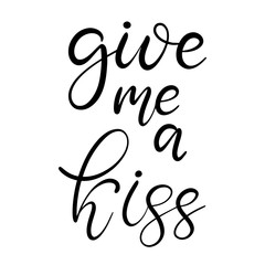 Black and white lettering vector illustration