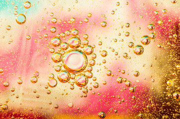 Oil on the surface of the water