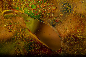 Oil on the surface of the water