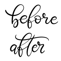 Black and white lettering vector illustration